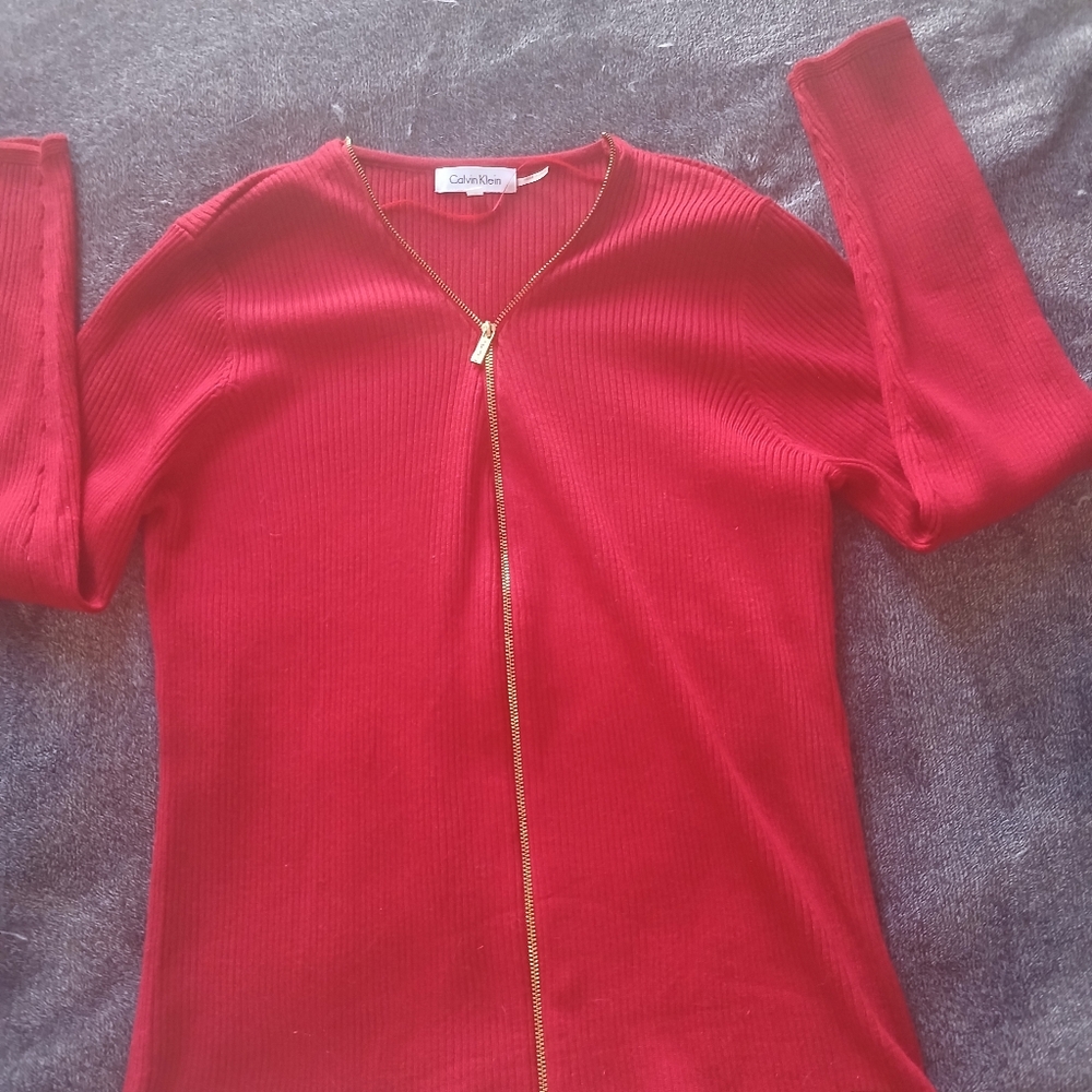 Calvin Klein W/Gold Zipper Sz:M